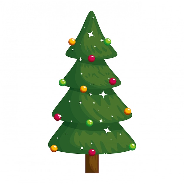 Merry christmas tree icon