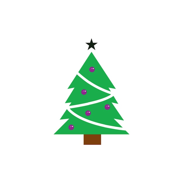 Vector merry christmas tree logo