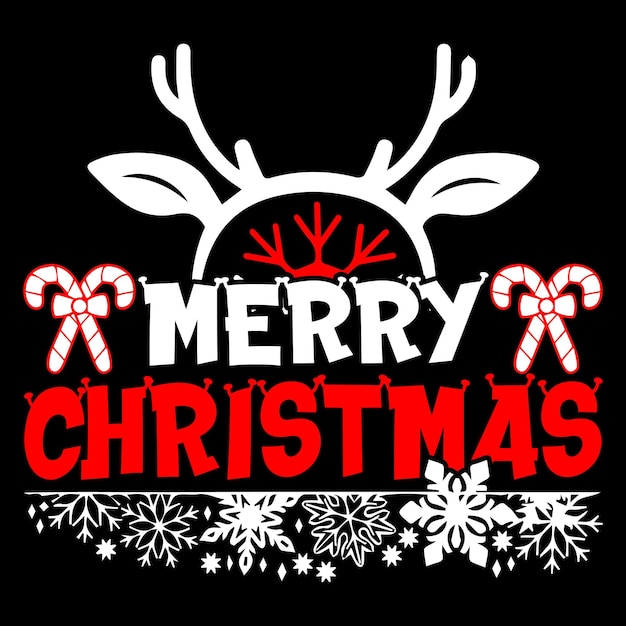 Merry Christmas TShirt Design Template