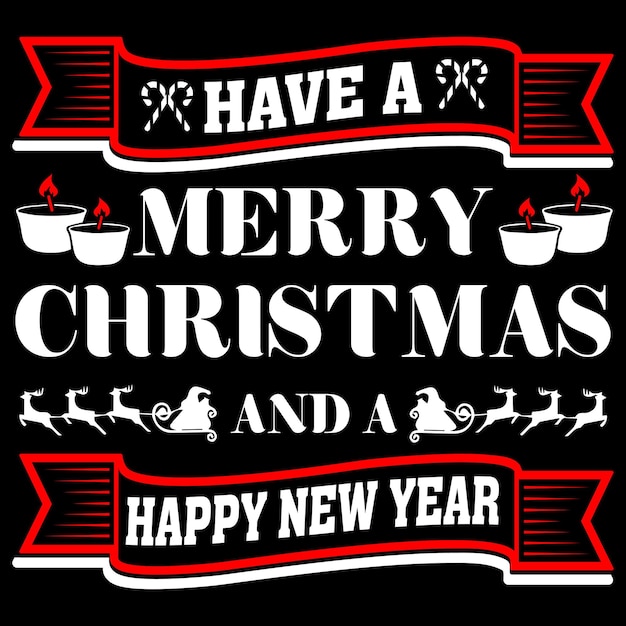 Merry christmas tshirt ontwerpsjabloon