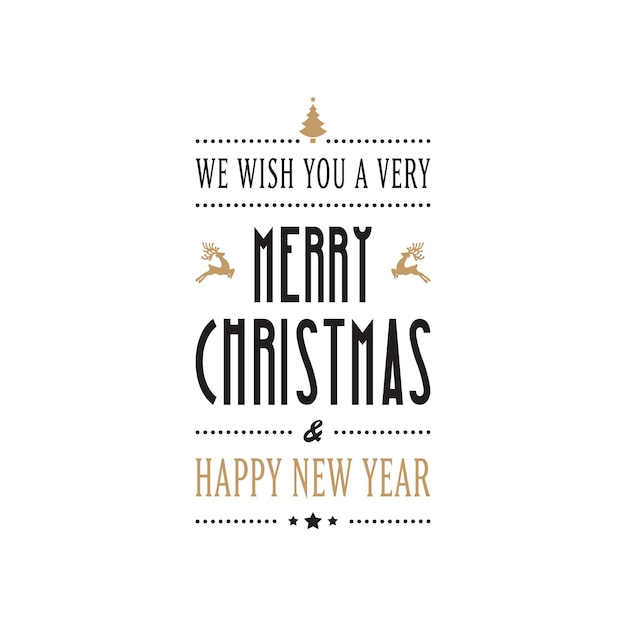 merry christmas type white background