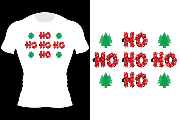 Merry christmas typografie belettering tshirt kerstmis