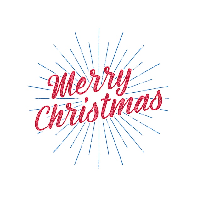 Merry christmas typografie label