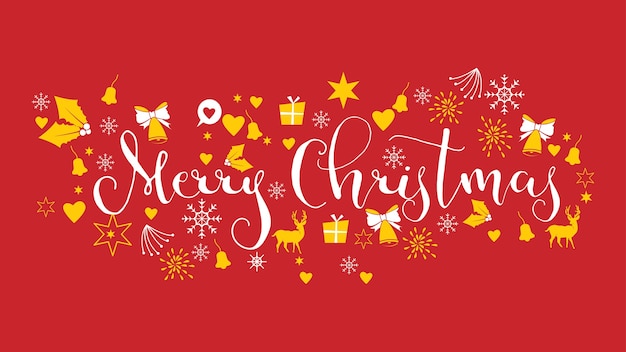 Merry Christmas typography design