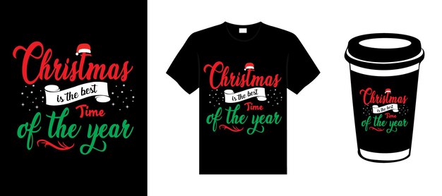 Merry Christmas typography lettering quote Christmas tshirt design Christmas merchandise designs