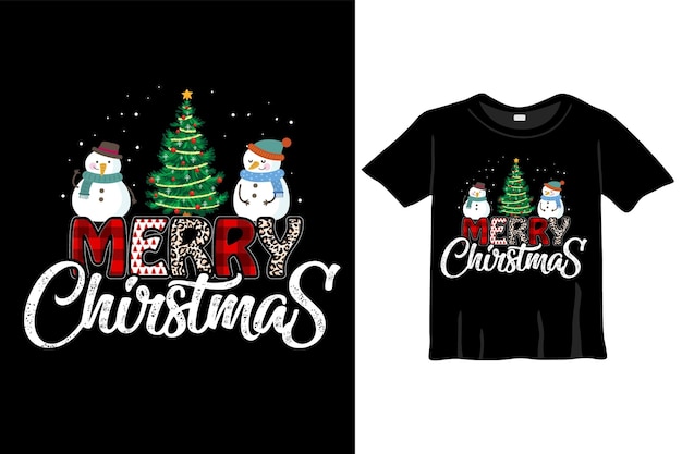 メリー クリスマス タイポグラフィ ベクトル クリスマス休暇のための t シャツのデザイン