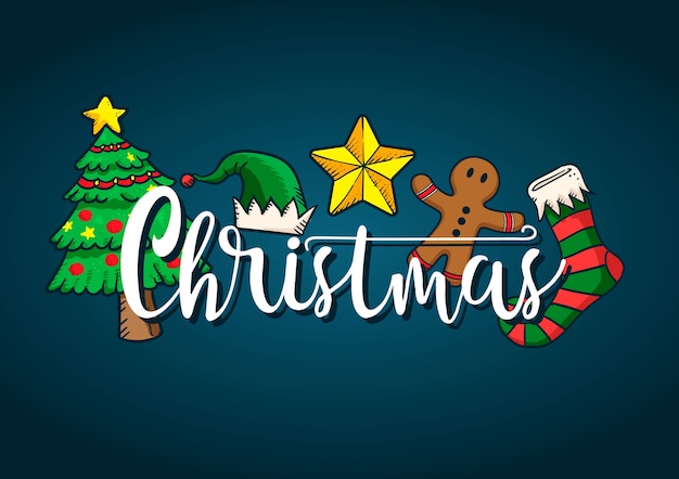 Merry christmas typography