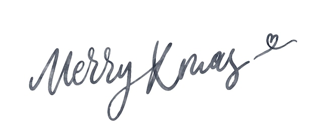 Merry Christmas vector aquarel belettering inscriptie