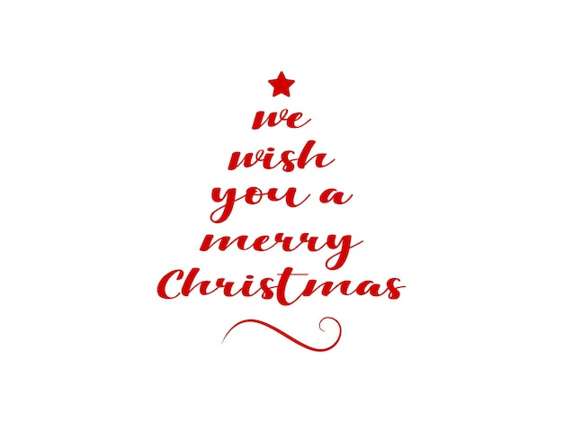 Merry Christmas vector brush lettering. Hand drawn modern brush calligraphy isolated on white.