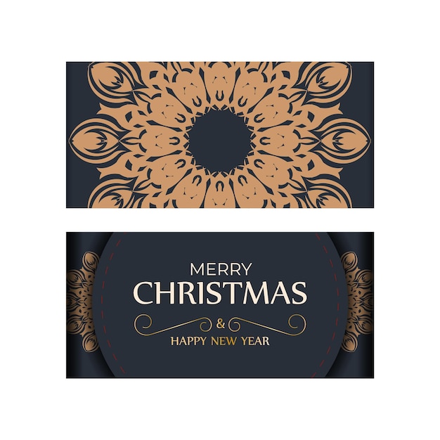 오렌지 겨울 장식 디자인 포스터와 회색 색상의 메리 크리스마스 벡터 인사말 카드 디자인 새해 복 많이 받으세요 및 추상 패턴