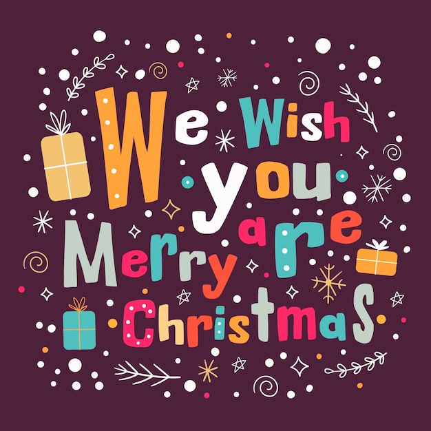 Merry Christmas vector illustration. Christmas greeting card