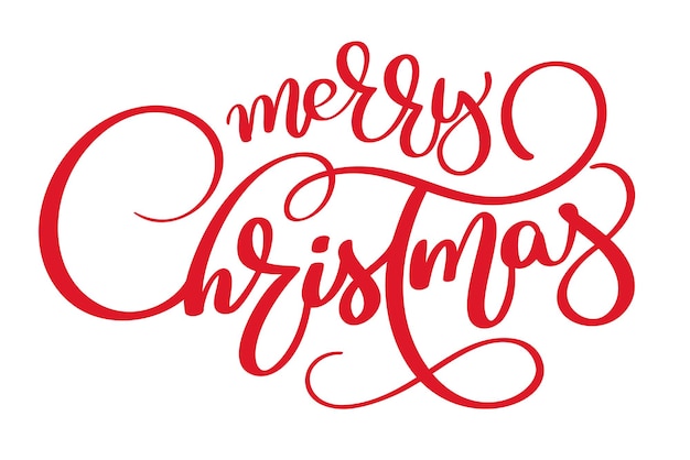 Merry Christmas vector tekst kalligrafische belettering kaart ontwerpsjabloon creatieve typografie voor xmas