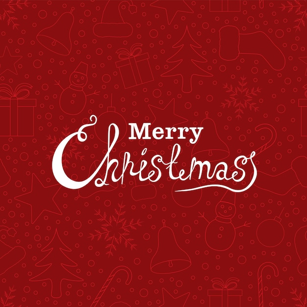 Merry Christmas vector text Calligraphic Lettering design