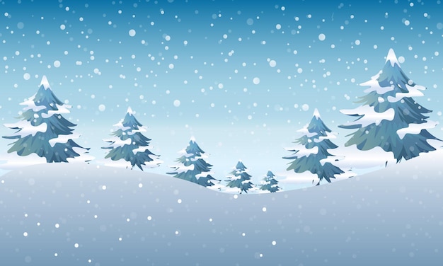 雪片とクリスマス ツリーとメリー クリスマスの壁紙の背景