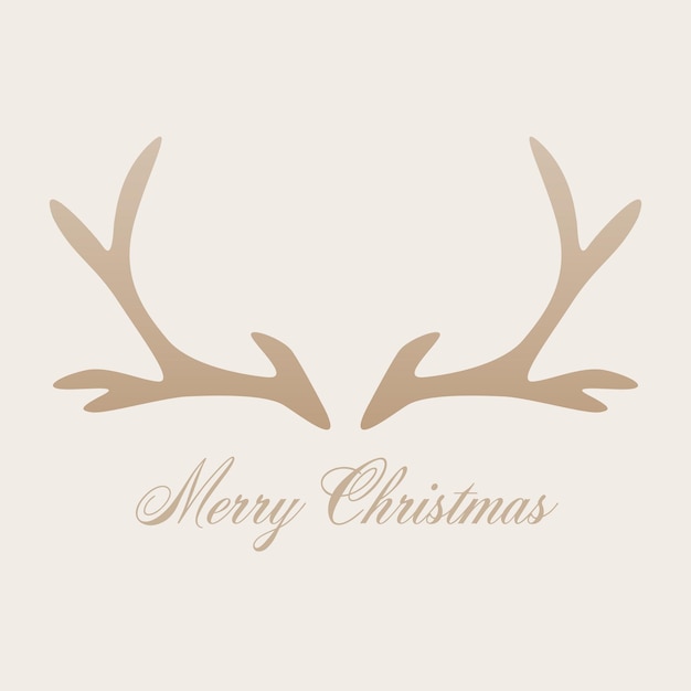 Merry Christmas wenskaart met gewei. Creatief ontwerp voor Kerstmis achtergrond. Vector illustratie.