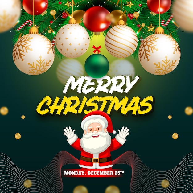 サンタクロースの漫画キャラクターとのメリークリスマス願い