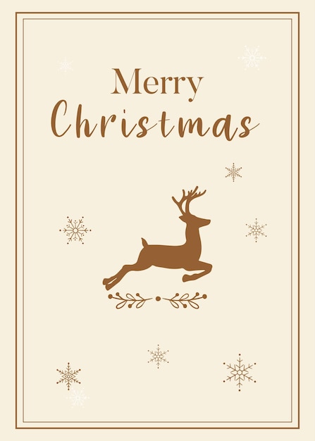 Merry Christmas wishes card poster design