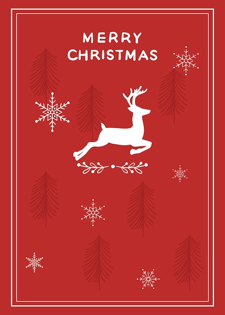 Merry Christmas wishes card poster design