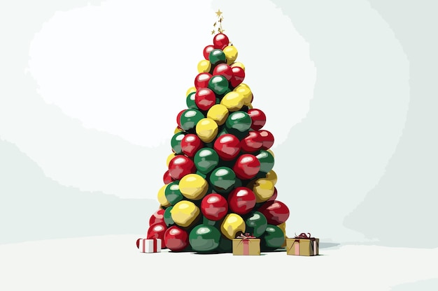 Merry christmas with gifts and christmas tree generative ai