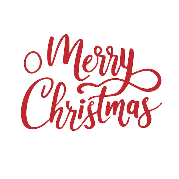 Merry Christmas Word Vector Festive Typography for Holiday Designs