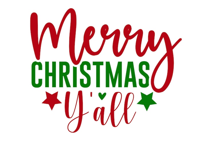 Vector merry christmas yall