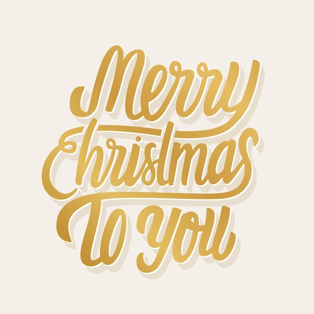 Vector merry christmas to you lettering