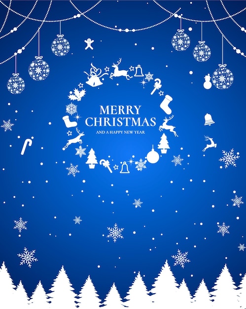 Merry chritmas card or background design