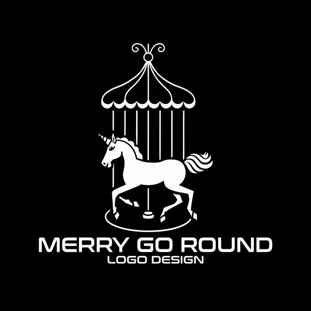 Vector merry go round vector logo design