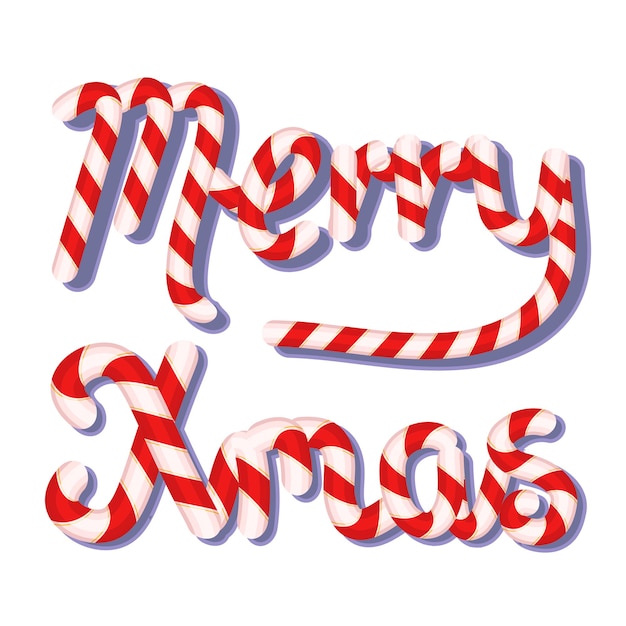 MERRY Xmas LETTERS, SNOEPRIET, MINT SNOEP