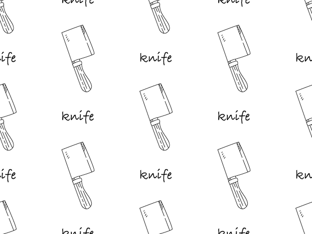 Mes cartoon karakter naadloze patroon op witte achtergrond