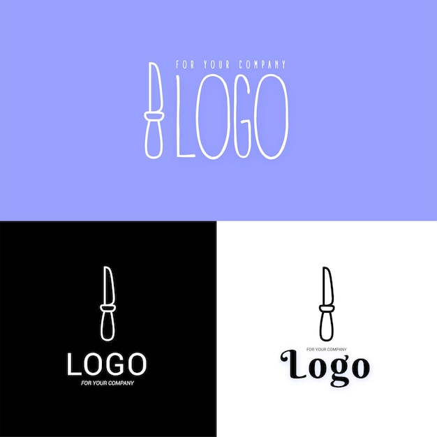 Vector mes pictogrammen keukengerei logo mes logo voor webdesign of bedrijf geïsoleerde vectorillustratie