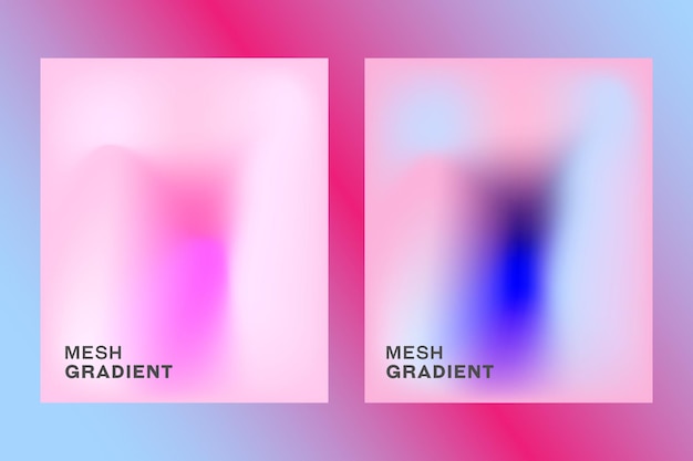 Mesh gradient holographic abstract background template