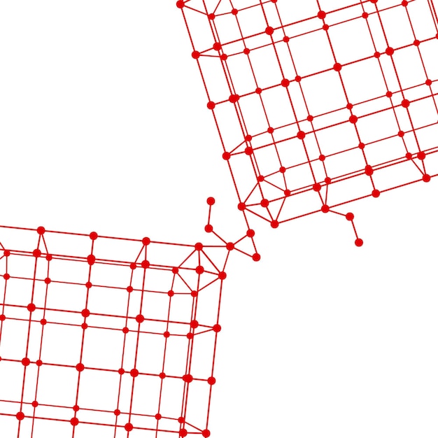Mesh polygonal background. scope of lines and dots. ball of the lines connected to points. molecular lattice. the structural grid of polygons.