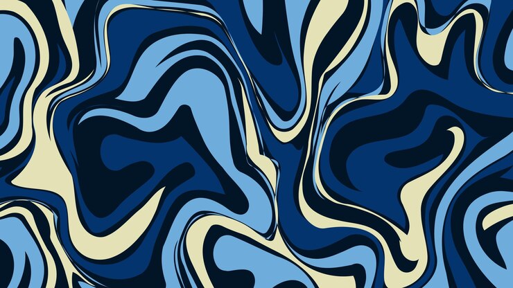 Vector mesmerizing blue swirl art