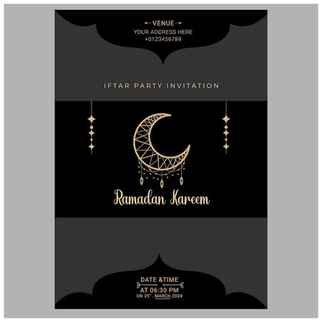 Mesmerizing Ramadan Iftar Flyer Captivate with Elegant Design