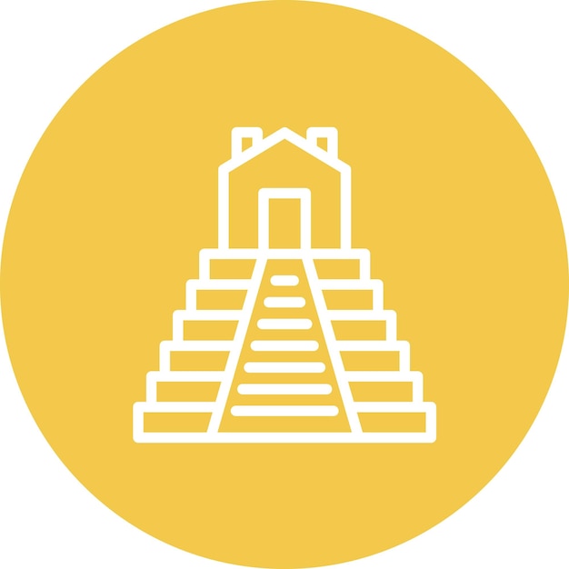 Vector mesoamerican vector icon illustration of ancient civilization iconset