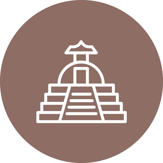 Мезоамериканская векторная икона иллюстрации икон древней цивилизации