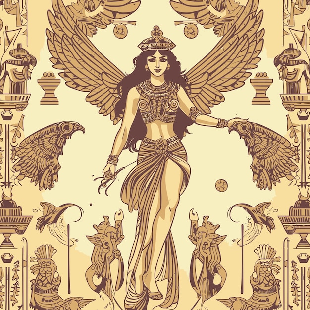 ベクトル メソポタミアの女神 アッシリアの文化 ギルガメシュの伝説
