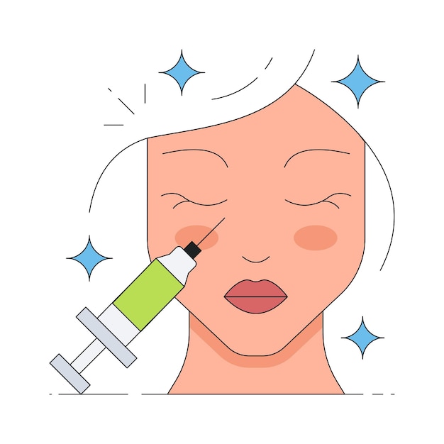 Mesotherapy vector filled outline Design illustration Symbol on White background EPS 10 File