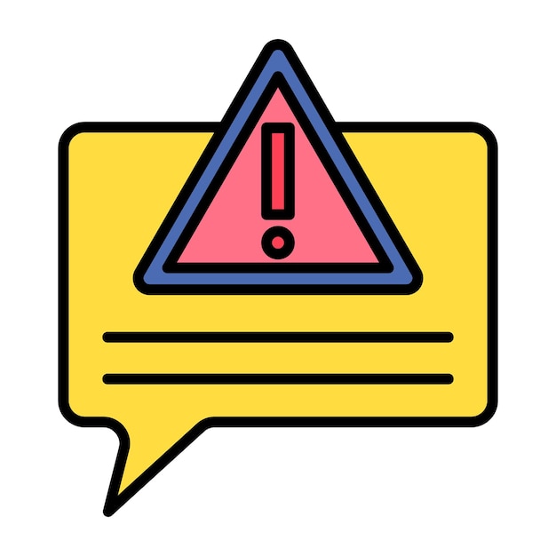 Vector message alert flat illustration