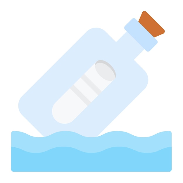 message in bottle icon vector image can be used for ocean