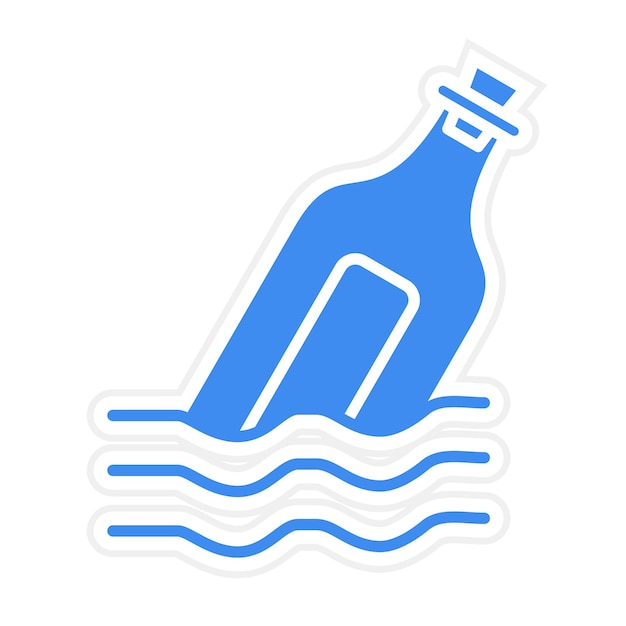 Vector message in a bottle icon vector image can be used for pirate