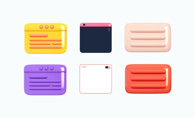 Vector 消息泡泡,推送通知符號.物件的真實 3d 設計.使者聊天或網站的集合.新對話窗口與文字說話.向量插圖