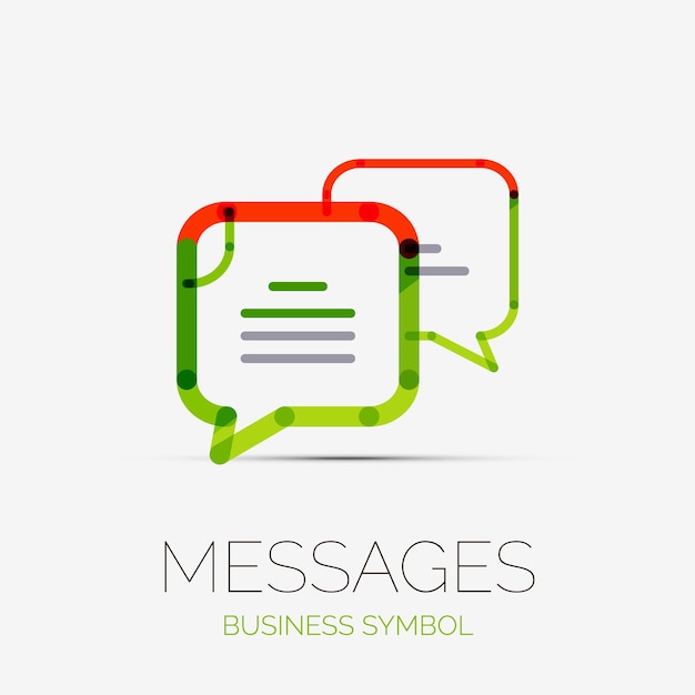 Message clouds company logo business concept