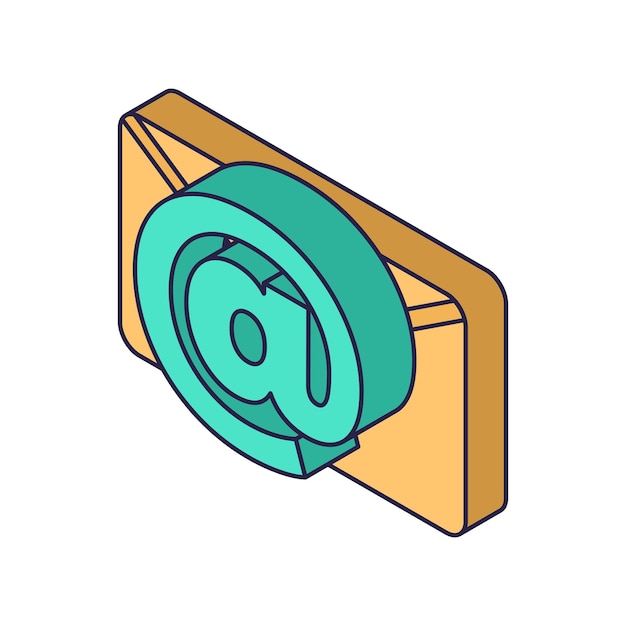 Значок сообщения по электронной почте, концепция отправки онлайн-рекламы, шаблон веб-страницы, изометрическая векторная концепция