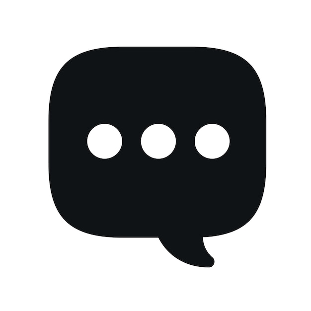 Message icon vector black color UI UX