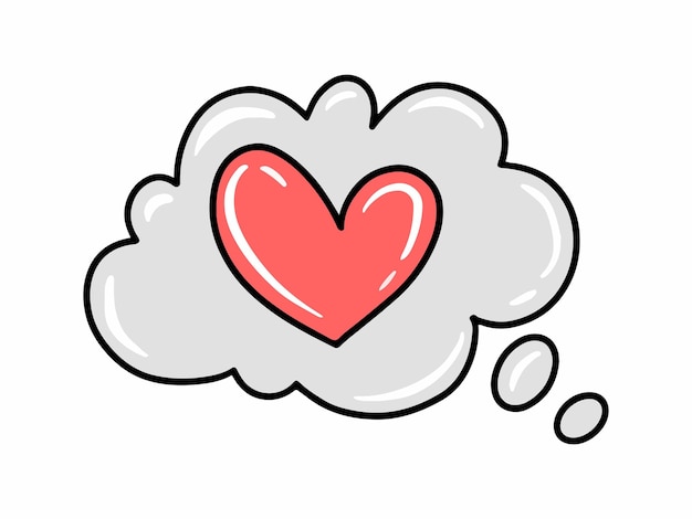 message icon with Heart Icon Illustration