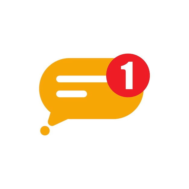 message One incoming message open message icon notification Vector