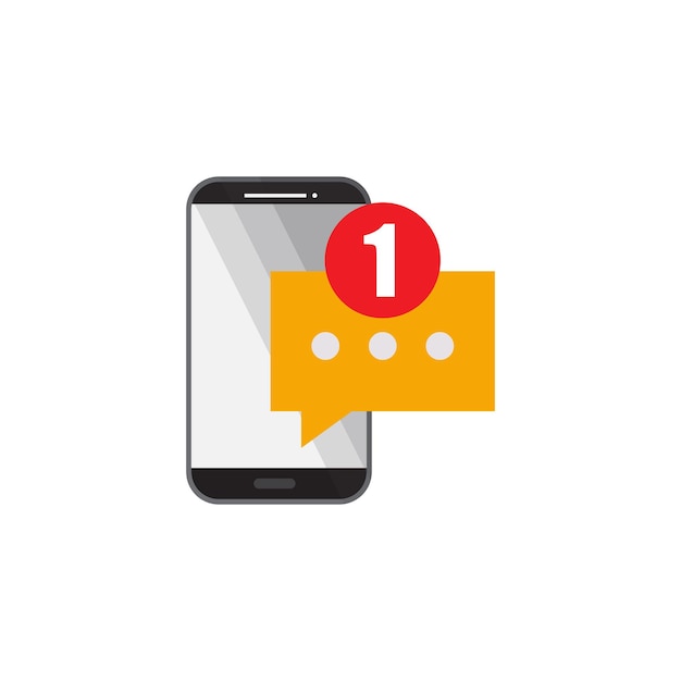 message One incoming message open message icon notification Vector