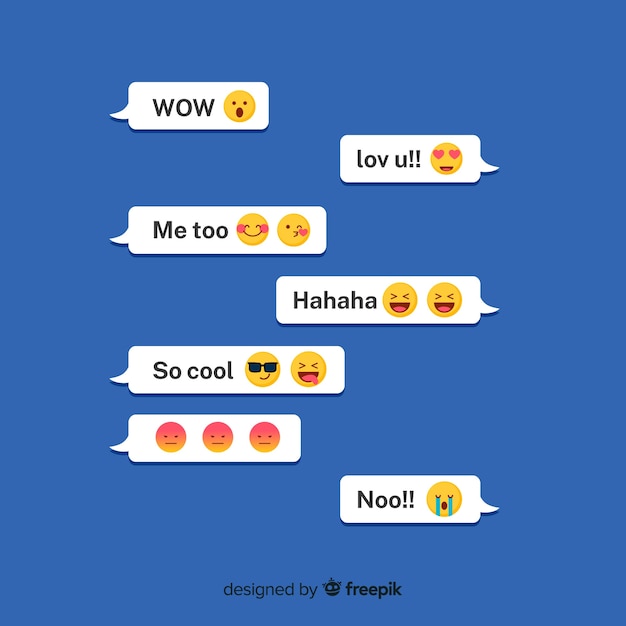 Messages with emojis reactions